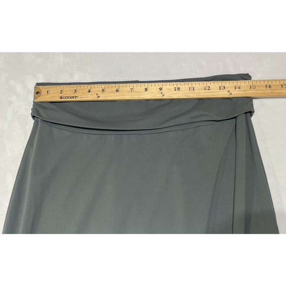 Eddie Bauer Knit Stretch Skirt Small Gray A Line Athleisure Comfy Sporty Casual - Picture 4 of 8